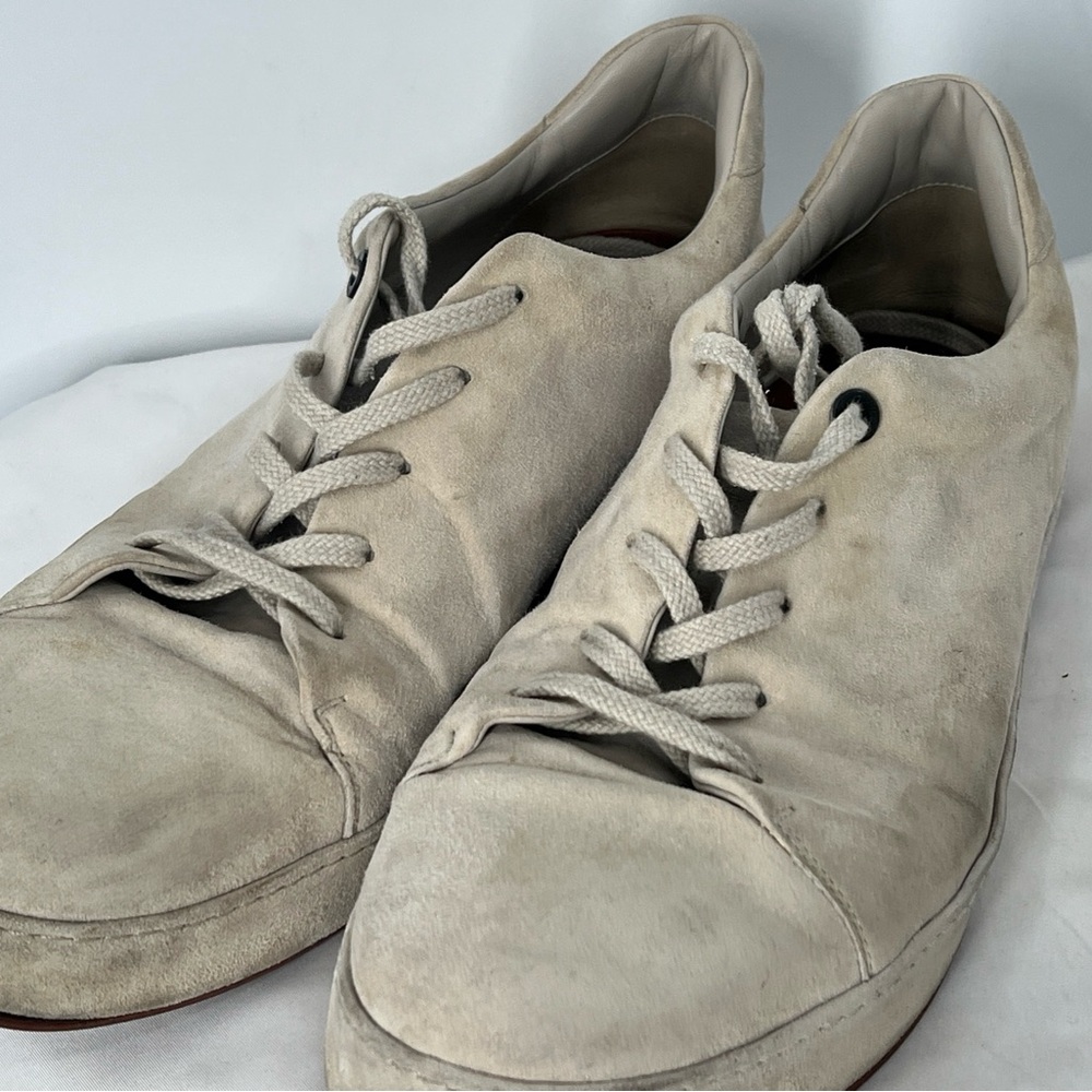 LORO PIANA Women's Lace Up Nuages Sand Suede Walking Sneaker Shoes Size 45 / 12